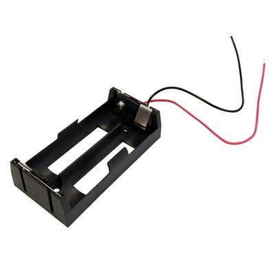 Circuit-Test-150-8652W- cou01, circuittest, 18650, battery holder, 2 cells, wire leads