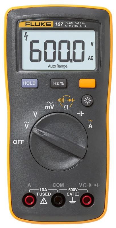 Fluke-107ESP-4367953 flu01, fluke, dmm, palm, pocket size, multimeter